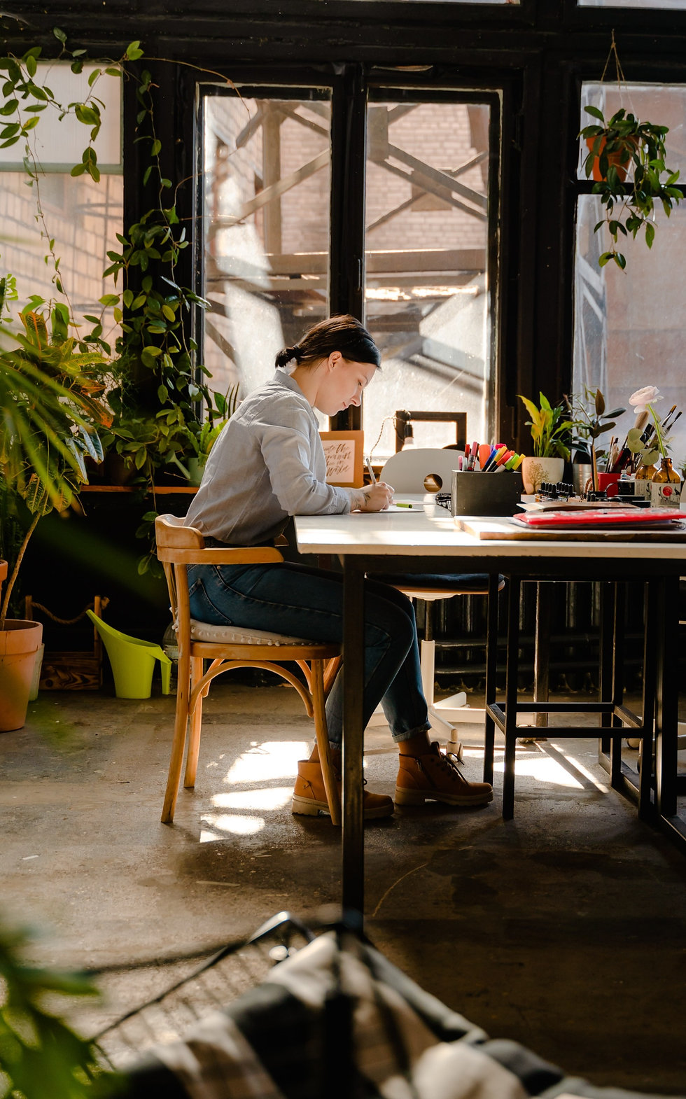 Bright workspace with organized real estate paperwork