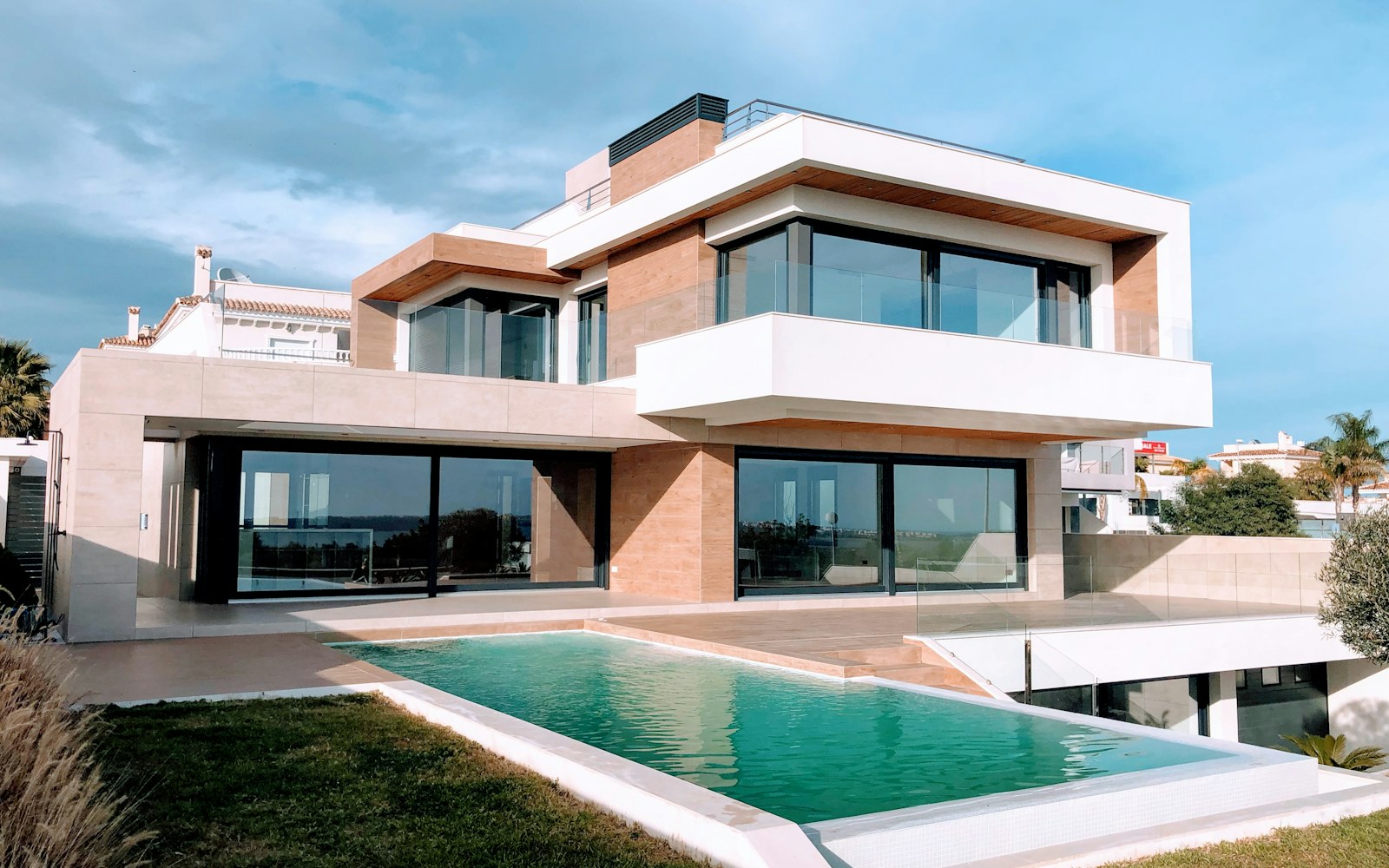 Modern residential property prepared for a real estate listing
